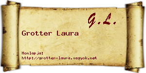 Grotter Laura névjegykártya